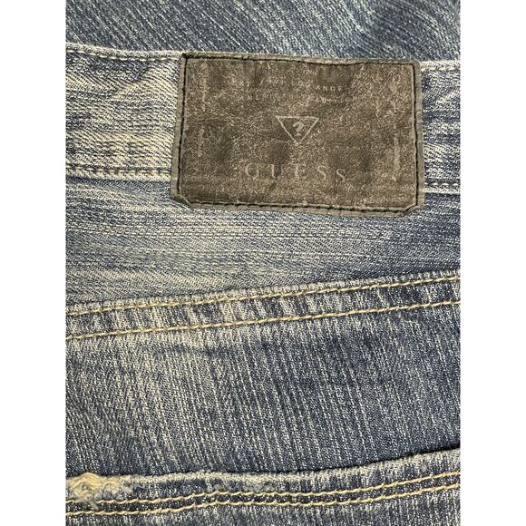 Guess Jeans Slim Straight, Distressed, destroyed, Men's 32, inseam 31 - Picture 4 of 6